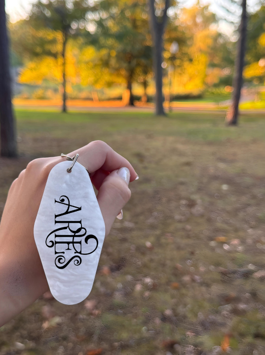 Pearl Zodiac Keychain