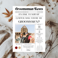 Load image into Gallery viewer, Groomsmen News Proposal Card
