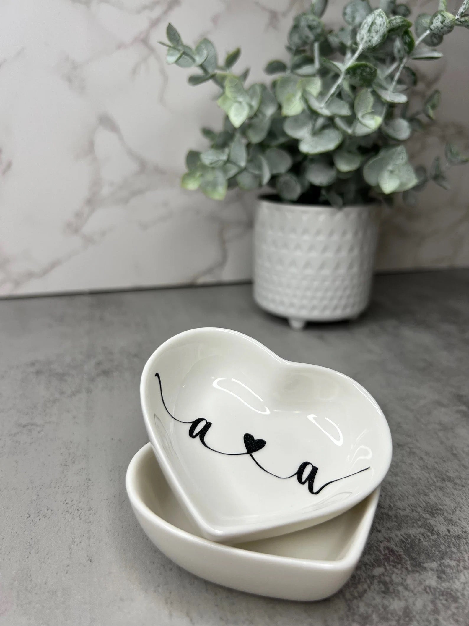 Personalized Heart Ring Dish