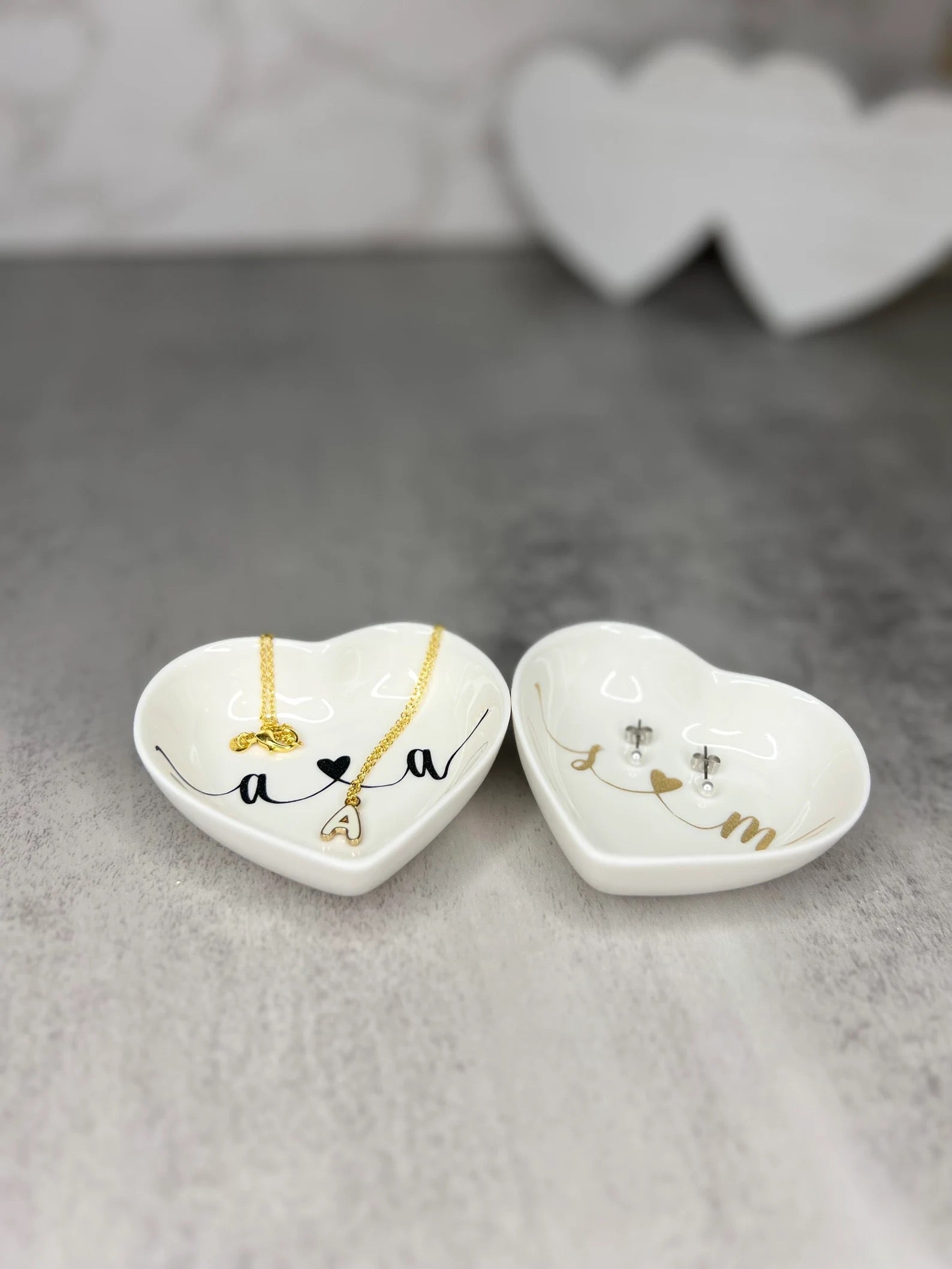 Personalized Heart Ring Dish