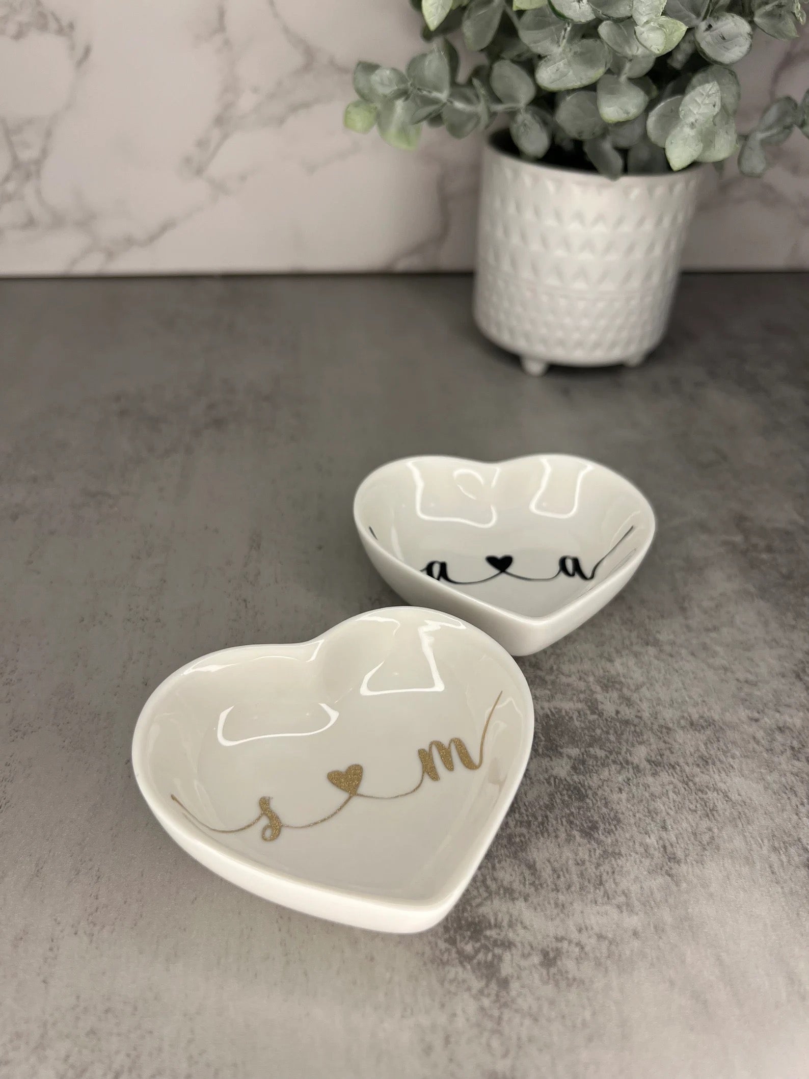 Personalized Heart Ring Dish