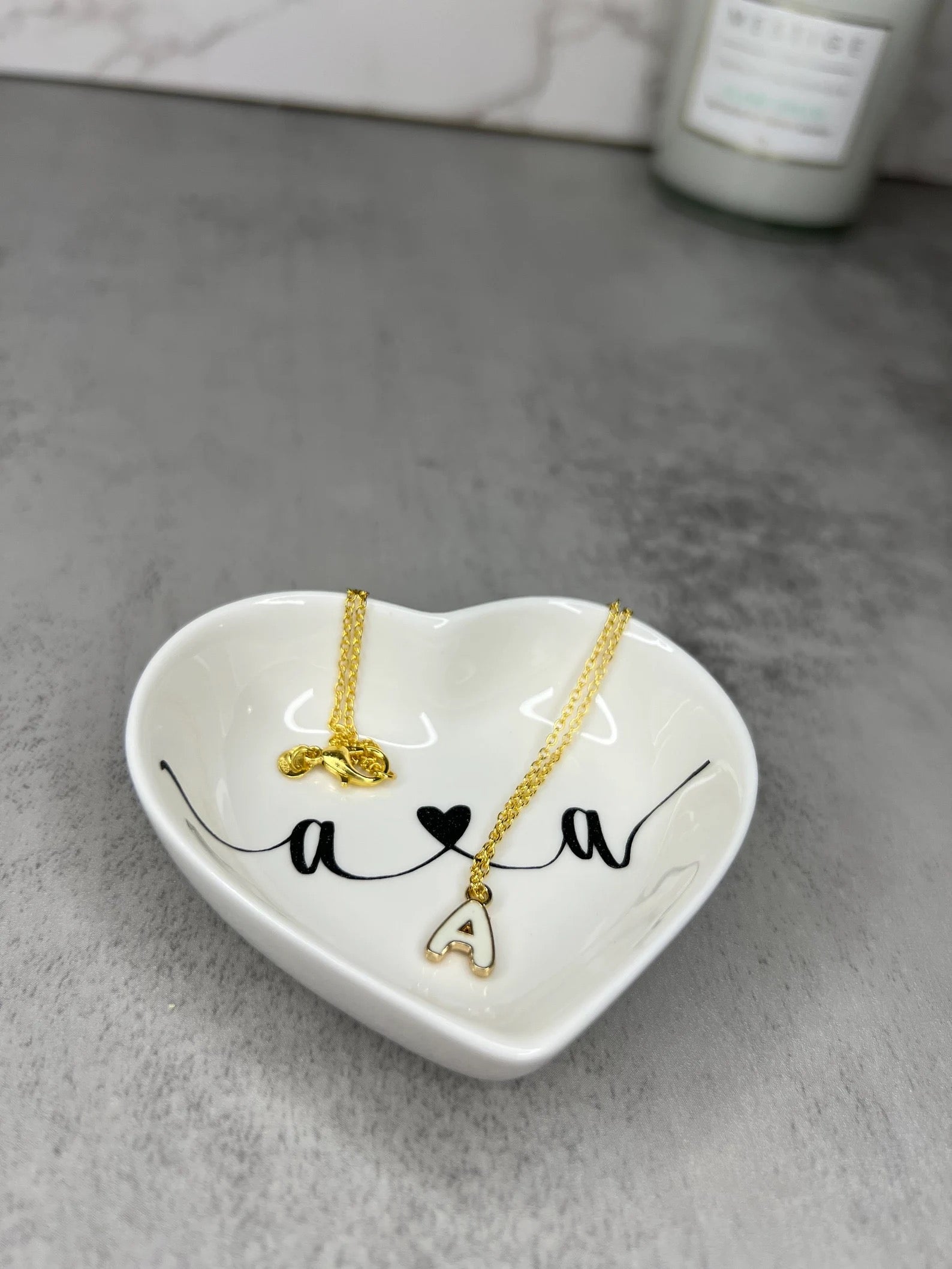 Personalized Heart Ring Dish